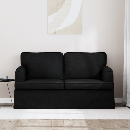 Soffa Svart 144 x 80 x 85 cm tyg