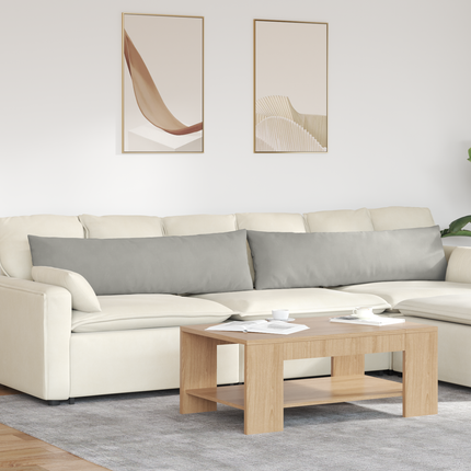 Sofakuddar 2 pcs Ljusgrå 145 x 40 cm tyg