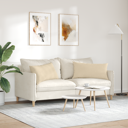 Sofakuddar 2 pcs Kräm 80 x 40 cm tyg