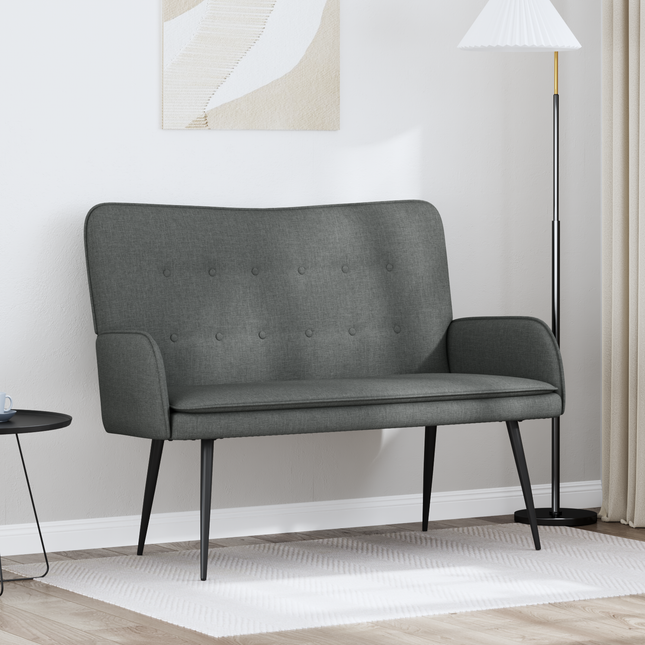 2-sits soffa Mörkgrå 115 x 61 x 87 cm Tyg