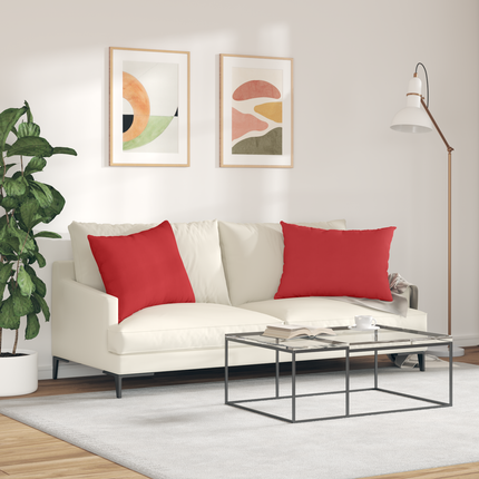 Sofakuddar 2 st tyg Röd 70 x 50 cm