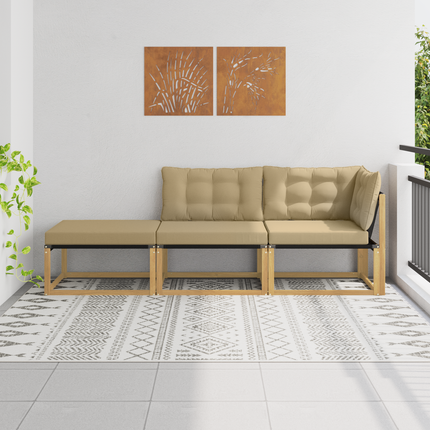 Sektionell Soffa Enheter med kudde Vit 241,5 x 83 x 73 cm