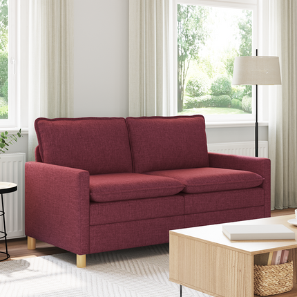Soffa Vinröd 156 x 81 x 87,5 cm Tyg