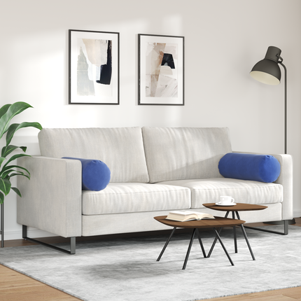 Bolsterkuddar 2 pcs Polisblå Ø 25 x 70 cm Kordread tyg