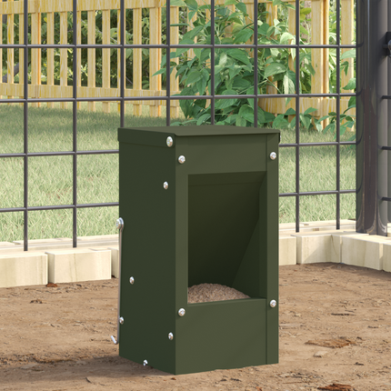 Kaninsmatare Olivgrön 12,5 x 12,5 x 25 cm Kallvalsat Stål