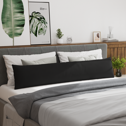 Sofakuddar 2 pcs Svart 200 x 40 cm tyg