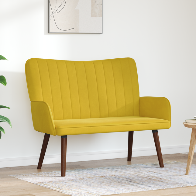 2-sits soffa Gul 115 x 61 x 87 cm Sammet