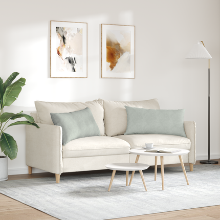 Sofakuddar 2 pcs Ljusgrå 80 x 40 cm Kordread tyg