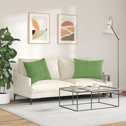 Sofakuddar 2 pcs Ljusgrön 70 x 50 cm Kordread tyg
