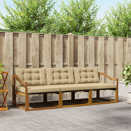Utomhussoffset 3 st Naturlig och Beige