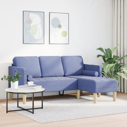 Soffset med kudde Jeansblå Polyester