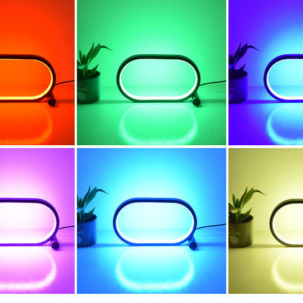 Usb Plug-In Lamp Oval Acrylic Lamp Touch Control Dimmable Modern Simple Creative Night Lamp Bedside Reading Lamp Desk Table Led