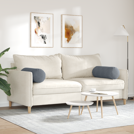 Bolsterkuddar 2 pcs Mörkgrå Ø 25 x 70 cm Kordread tyg