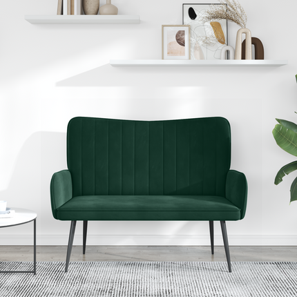 2-sits soffa Mörkgrön 115 x 61 x 87 cm Sammet