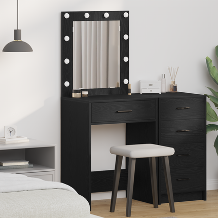 Smyckebord Svart Ek 50 x 41 x 135 cm Konstruerat trä