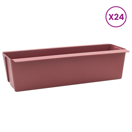 Blomlådor för Euro-pallar 24 st Brun 36 x 13,5 x 9,5 cm