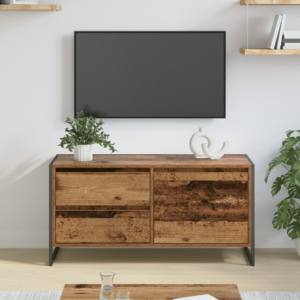 TV-skåp 100 x 36 x 49.5 cm Gammalt trä Konstruerat trä