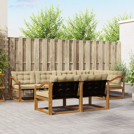 Utomhussoffset 7 st Naturlig och Beige