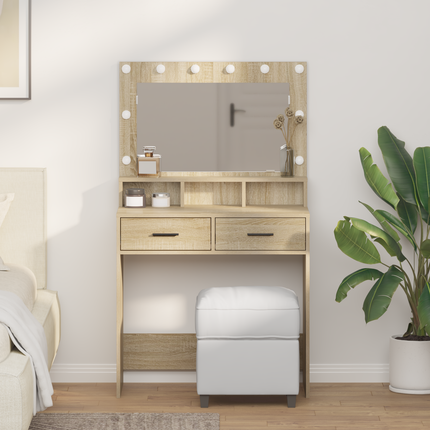 Smyckebord Sonoma-ek 79 x 41 x 135 cm Konstruerat trä