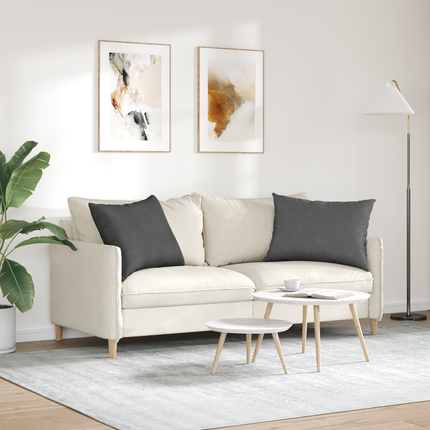 Sofakuddar 2 pcs Mörkgrå 70 x 50 cm Kordread tyg