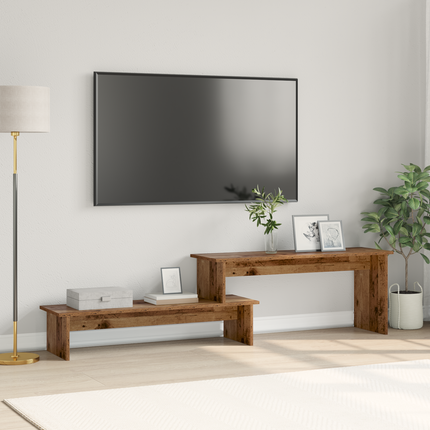 TV-bänkset 180,5 x 30 x 43 cm Gammalt trä Konstruerat trä