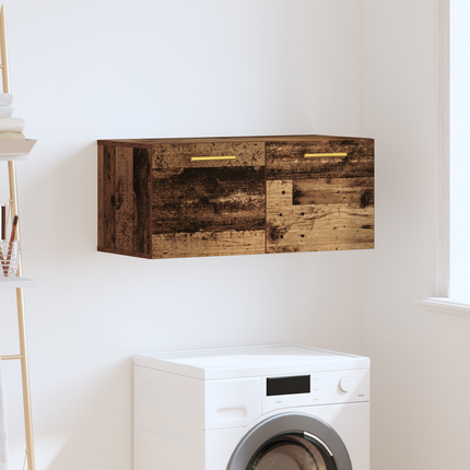 Väggskåp 80 x 36.5 x 35 cm Konstruerat trä Gammalt trä