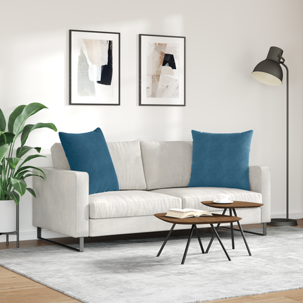 Sofakuddar 2 pcs Blå 80 x 80 cm Kordread tyg