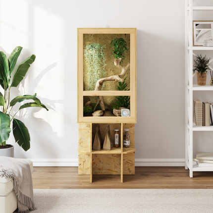 Terrarium Brun 50 x 50 x 130 cm OSB