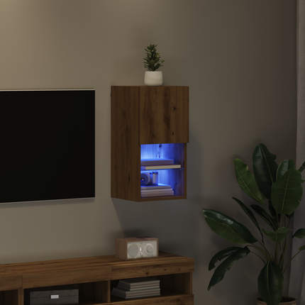 Väggmonterad TV-skåp 30,5 x 30 x 60 cm Artisan Ek