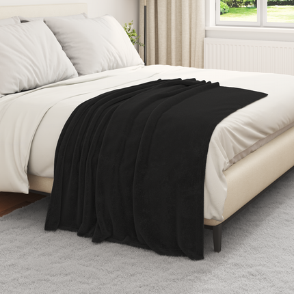 Kastfilt Svart 130 x 150 cm Fleece