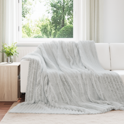 Kastfilt Grå 240 x 220 cm Fleece