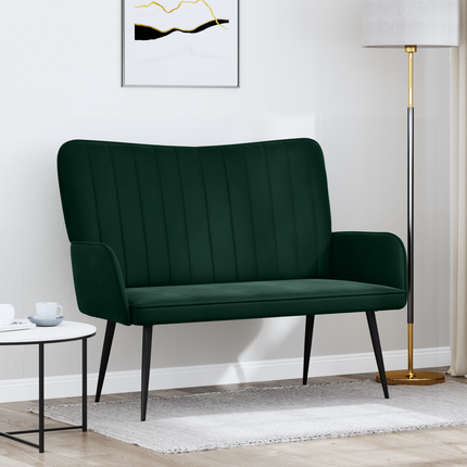 2-sits soffa Mörkgrön 115 x 61 x 87 cm Sammet