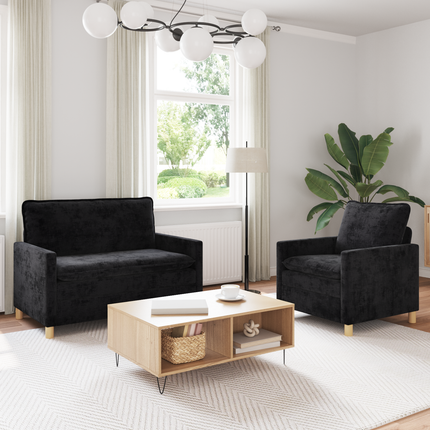 Soffset 2 st Svart Polyester