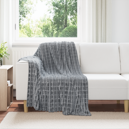 Kastfilt Mörkgrå 150 x 130 cm Fleece