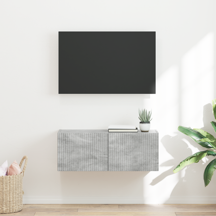 TV Vägghylla 78,5 x 31 x 29,5 cm Betong Konstruerat trä