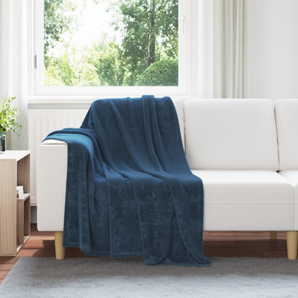 Kastfilt Mörkblå 130 x 150 cm Fleece