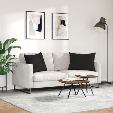 Sofakuddar 2 pcs Svart 70 x 50 cm tyg