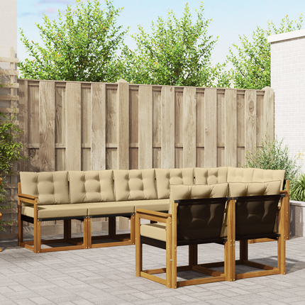 Utomhussoffset 8 st Naturlig och Beige