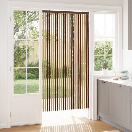 Insektsgardin Chenille Brun och beige 100 x 200 cm 100% PP