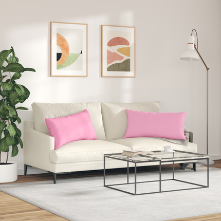 Sofakuddar 2 st tyg Rosa 80 x 40 cm