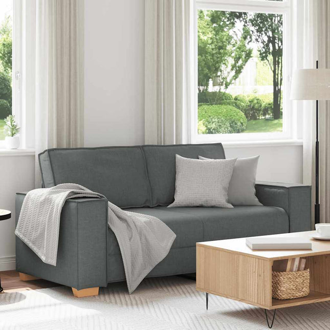 2-sitssoffa mörkgrå 180x78x84 cm tyg