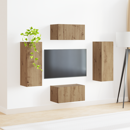 TV-bänkset 2 st Artisan Ek Konstruerat trä