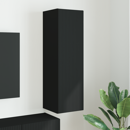 TV Vägghylla 30 x 31 x 100 cm Svart Konstruerat trä