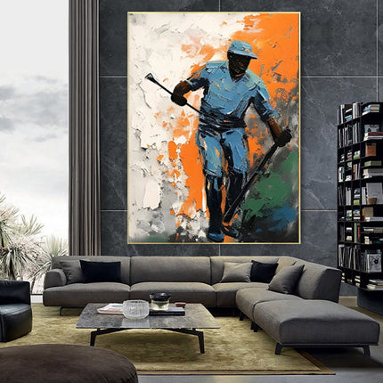 Handmade Oil Painting Canvas Wall Art Decoration Ice Hockey Sports Boys Picture For Boy Girl Club Decoration Gifts Decor No Framed