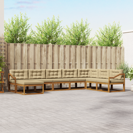 Utomhussoffset 8 st Naturlig och Beige