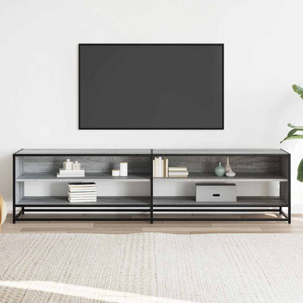 Tv-bänk grå sonoma 180,5x40x46 cm konstruerat trä