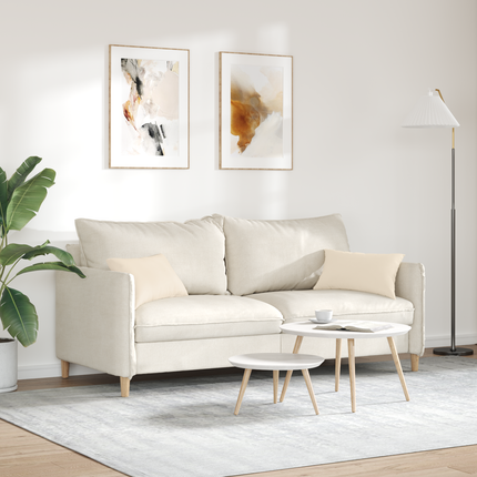 Sofakuddar 2 pcs Beige 50 x 30 cm tyg