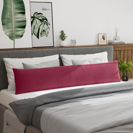 Sofakuddar 2 pcs Vinröd 200 x 40 cm Kordread tyg