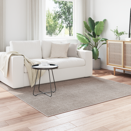 Områdesmattor LUGO Kräm och Taupe 120 x 120 cm Polyester