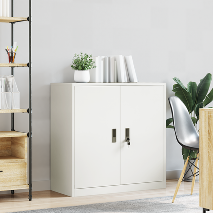 Förvaringsskåp Vit 90 x 40 x 90 cm Stål